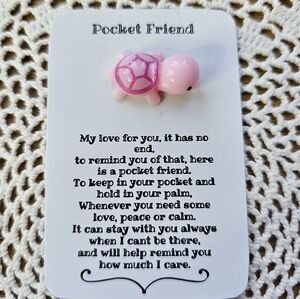 Charming Pink Turtle Resin Charm -New